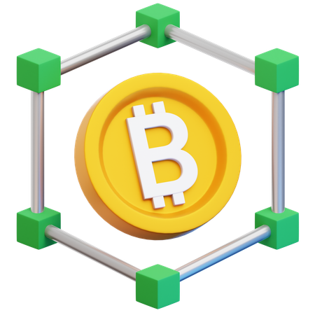 Bitcoin-Netzwerk  3D Icon