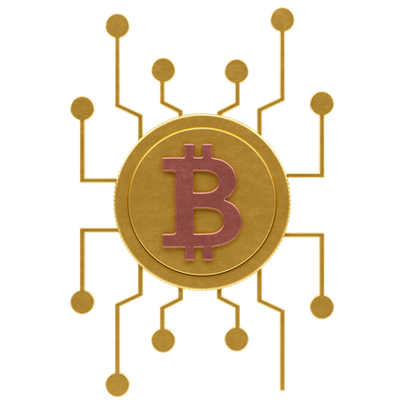 Bitcoin-Netzwerk  3D Icon