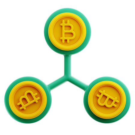 Bitcoin-Netzwerk  3D Icon