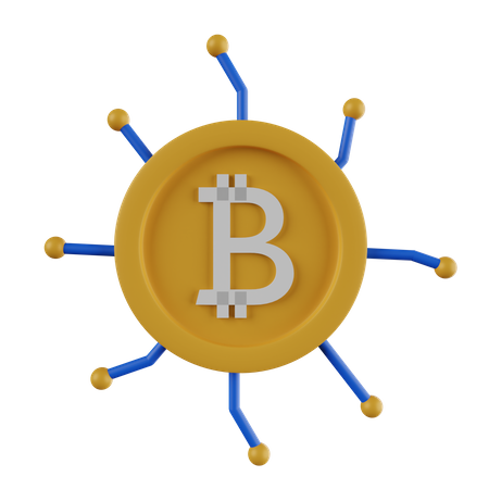 Bitcoin-Netzwerk  3D Icon