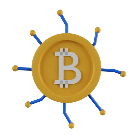 Bitcoin-Netzwerk  3D Icon