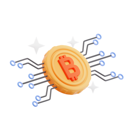 Bitcoin-Netzwerk  3D Icon