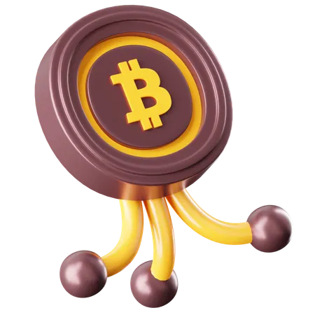 Bitcoin-Netzwerk  3D Icon