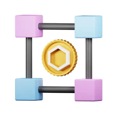 Bitcoin-Netzwerk  3D Icon