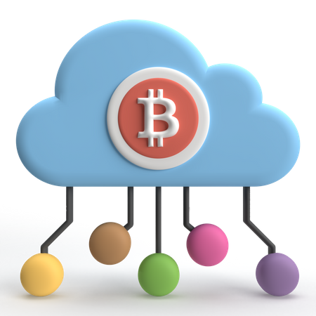 Bitcoin-Netzwerk  3D Icon