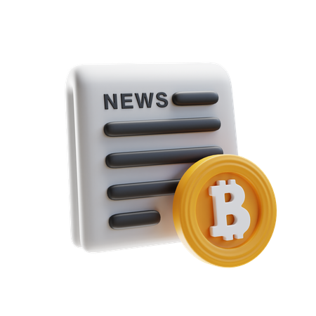 Bitcoin News  3D Icon