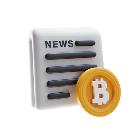 Bitcoin News  3D Icon