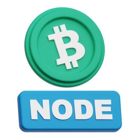 Bitcoin Node  3D Icon