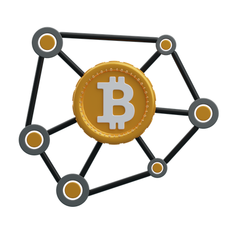 Bitcoin Nodes  3D Icon