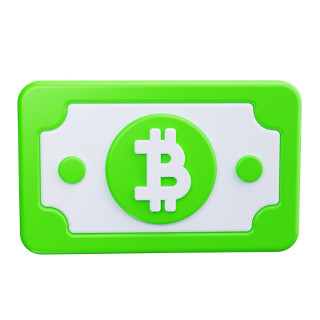 Nota de bitcoin  3D Icon