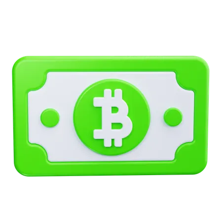 Nota de bitcoin  3D Icon