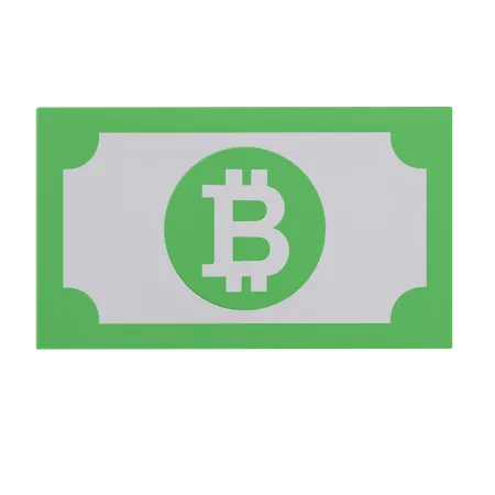 Bitcoin Paper Currency 3 D Icon Illustration With Transparent Background 3D Icon