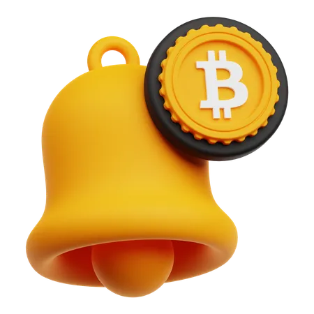 Notificação de bitcoin  3D Icon