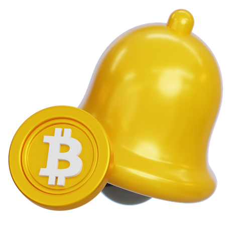 Bitcoin Notification  3D Icon