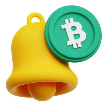 Bitcoin Notification  3D Icon