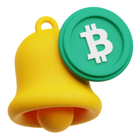 Bitcoin Notification  3D Icon