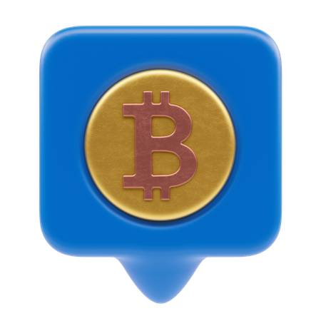 Bitcoin Notification  3D Icon