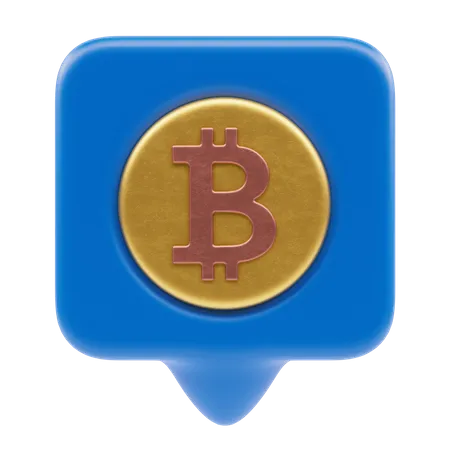 Bitcoin Notification 3D Icon