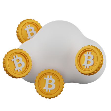 Nuvem bitcoin  3D Icon