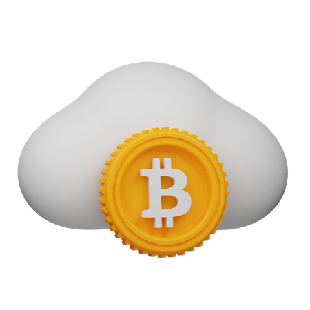 Nuvem bitcoin  3D Icon