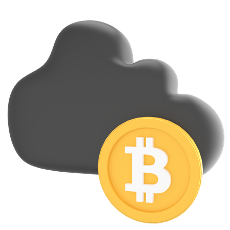 Nuvem bitcoin  3D Icon