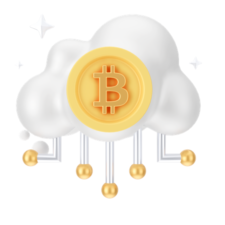 Nuvem bitcoin  3D Icon