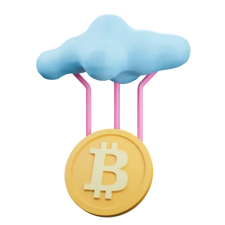 Nuvem bitcoin  3D Icon