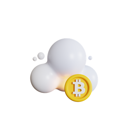 Nuvem bitcoin  3D Icon