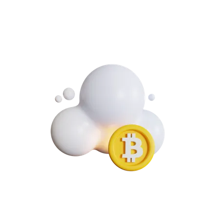 Nuvem bitcoin  3D Icon