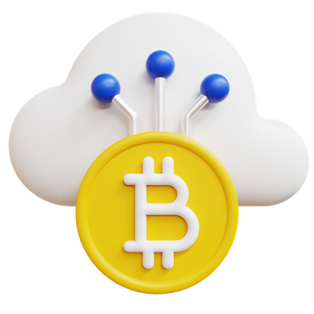 Nuvem bitcoin  3D Icon