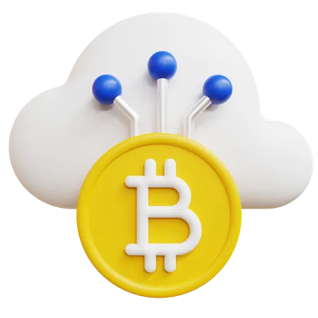 Nuvem bitcoin  3D Icon