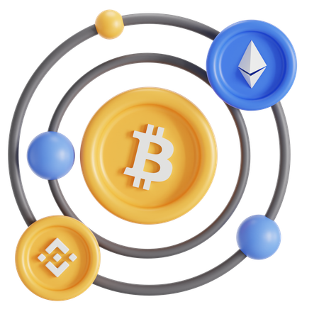 Bitcoin orbit  3D Icon