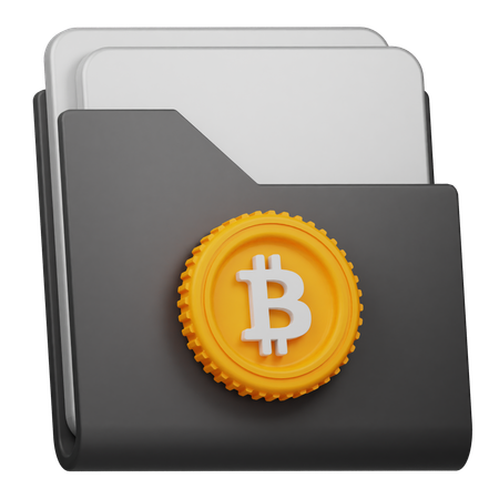 Bitcoin-Ordner  3D Icon