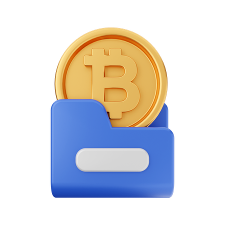 Bitcoin-Ordner  3D Icon