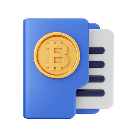 Bitcoin-Ordner  3D Icon