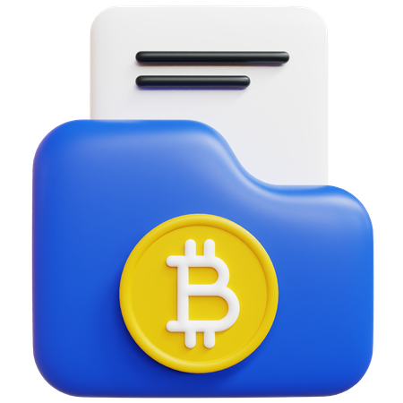 Bitcoin-Ordner  3D Icon