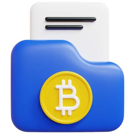 Bitcoin-Ordner  3D Icon