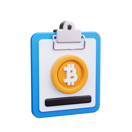 Bitcoin-Papier  3D Icon