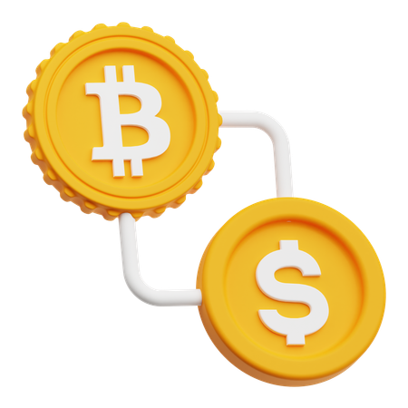 Bitcoin para dólar  3D Icon