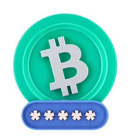 ビットコインパスワード  3D Icon