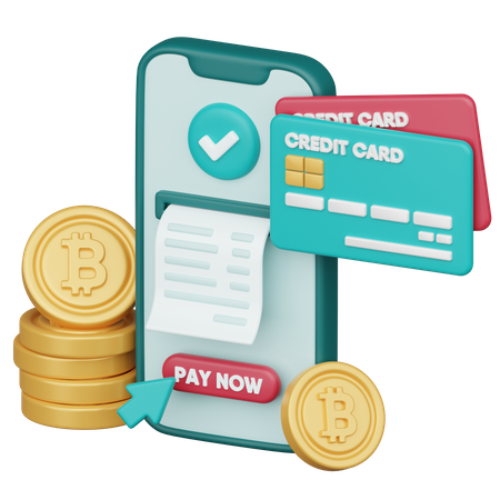 Bitcoin Payment  3D Icon