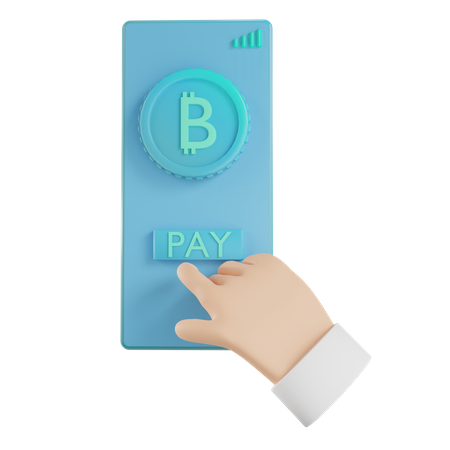 Bitcoin payment  3D Icon