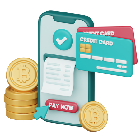 Bitcoin Payment  3D Icon