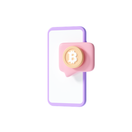 Bitcoin payment 3D Illustration