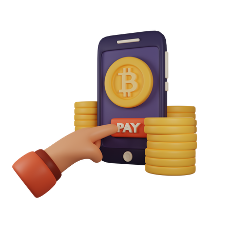 Bitcoin Payment  3D Illustration