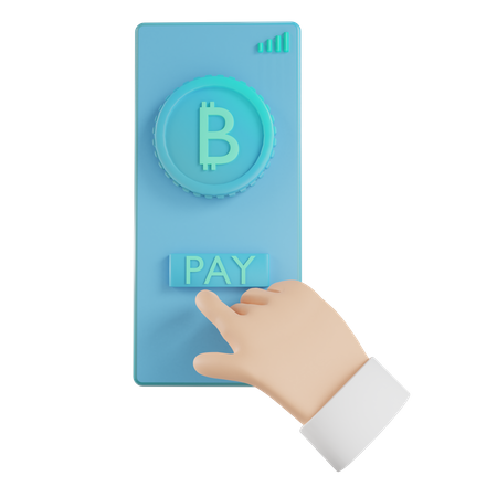 Bitcoin payment 3D Illustration