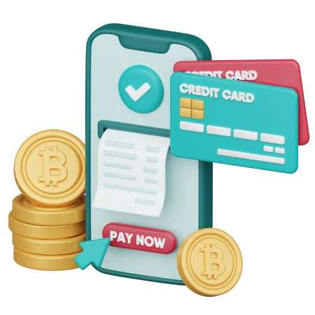 Bitcoin Payment  3D Icon