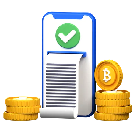 Bitcoin Payment 3 D Icon Illustration 3D Icon