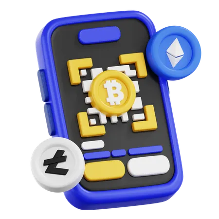 Bitcoin Payment Barcode  3D Icon