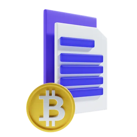 Bitcoin Payment File Icon 3 D Illustration 3D Icon